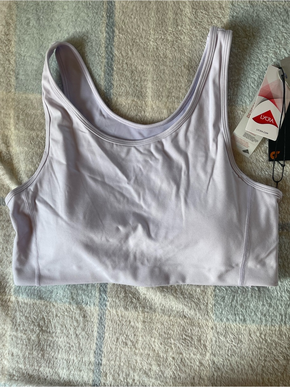 Mono B Pale Lavender Scoop Neck Sports Bra